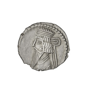 Drachma, Vologases I (51–79). Obv.: bust of Vologases I wearing a diadem, face turned to the left.