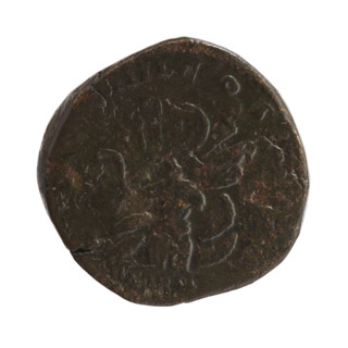 Sestertius of Marcus Aurelius (121–180; Roman emperor 161–180), obverse: head of Marcus Aurelius
