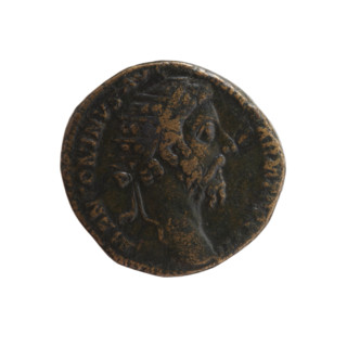 dupondius of Marcus Aurelius (121–180; Roman emperor 161–180), issuer Marcus Aurelius; obverse: