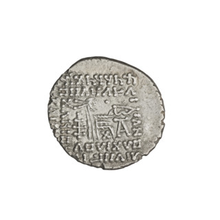 Drachma, Vologases I (51–79). Obverse: bust of Vologases I wearing a diadem, king facing left.