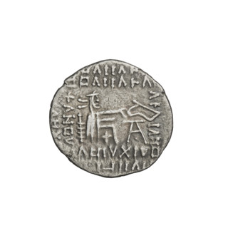 Drachma of Vologases I (51–79). Obverse: bust of Vologases I wearing a diadem, king facing left.