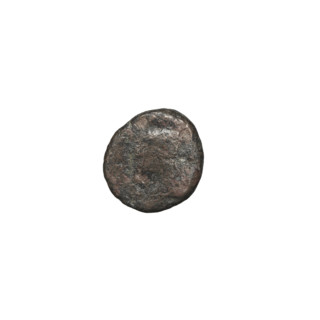 Bronze coin of Vologases I (51–79). Obverse: head of Vologases I wearing a diadem, face turned
