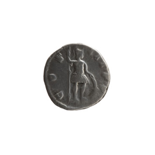 Denarius of Marcus Aurelius (121–180; Roman emperor 161–180). Obverse: Bust of Marcus Aurelius in