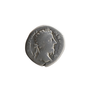 Denarius, Marcus Aurelius (121–180; Roman emperor 161–180), issuer; obverse: head of Marcus