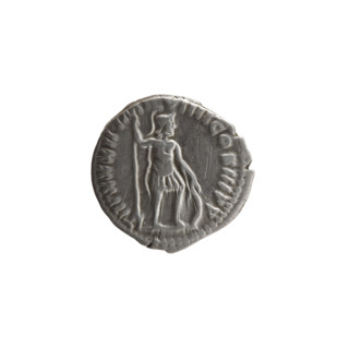 Denarius, Marcus Aurelius (121–180; Roman emperor 161–180). Obverse: Head of Marcus Aurelius with
