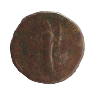 Sestertius of Marcus Aurelius (121–180; Roman emperor 161–180). Obverse: Head of Marcus Aurelius