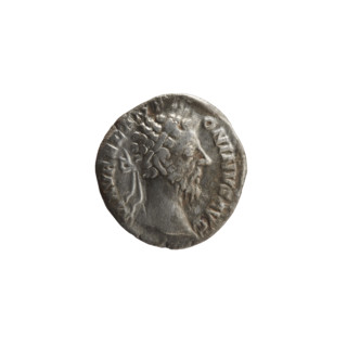 Denarius of Marcus Aurelius (121–180; Roman emperor 161–180), issuer: Marcus Aurelius. Obverse: