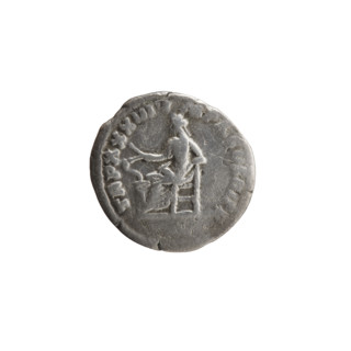 Denarius of Marcus Aurelius (121–180; Roman emperor 161–180), issued 179. Obverse: Head of Marcus