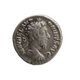 Denarius, Marcus Aurelius (121–180; Roman emperor 161–180), issuer: Marcus Aurelius; obverse: Bust
