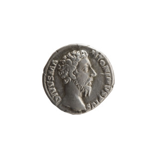 Denarius, posthumous issue for Marcus Aurelius (121–180; Roman Emperor 161–180), issued by Commodus