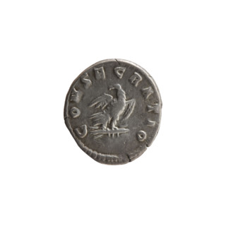 Denarius, posthumous issue honoring Marcus Aurelius (121–180) with Commodus (161–192) as issuer;