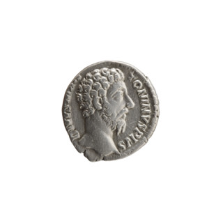 Denarius, after 180. Obverse: Head of Marcus Aurelius uncovered facing right, inscription DIVVS M
