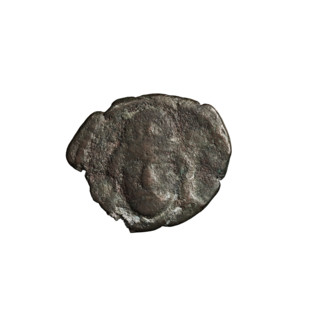Bronze coin, Vardanes II (55–58). Obverse: head of Vardanes II wearing tiara and diadem, frontal
