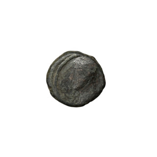 Bronze coin of Pacorus II (r. 77–109), Parthian Empire, Iran. Obverse: head of Pacorus II in diadem