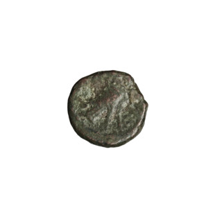 Bronze coin of Mithridates IV (king of the Parthians; 129–140 AD). Obverse: head of Mithridates IV