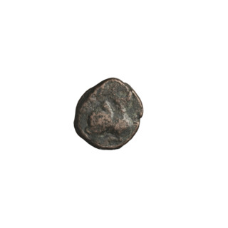 Bronze coin of Mithridates IV (King of the Parthians; 129–140 AD). Obverse: head of Mithridates IV