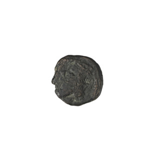 Bronze coin of Mithridates IV (King of the Parthians; 129–140 AD). Obverse: head of Mithridates IV