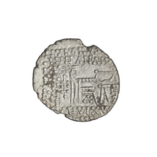 Drachma, Vologases III (105–147). Obverse: bust of Vologases III in tiara and diadem, facing left.