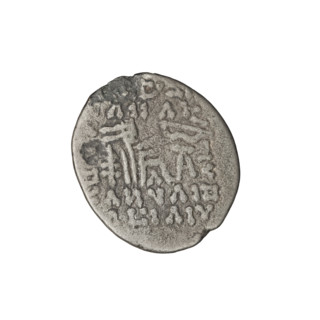 Drachma of Vologases III (105–147). Obverse: Bust of Vologases III wearing tiara and diadem, facing