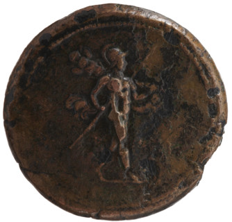 Bronze medallion, Marcus Aurelius (121–180; Roman emperor 161–180) and Commodus (161–192; Roman