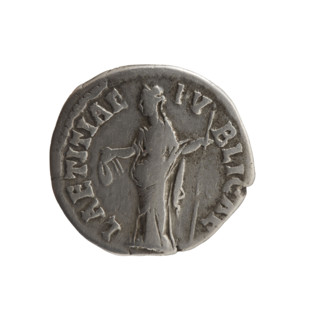 Denarius depicting Faustina the Younger (ca. 130–176; Roman empress 161–176; Augusta 147–161).