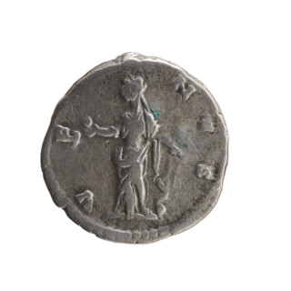Denarius of Faustina the Younger (ca. 130–176; Roman empress 161–176), draped bust of Faustina II
