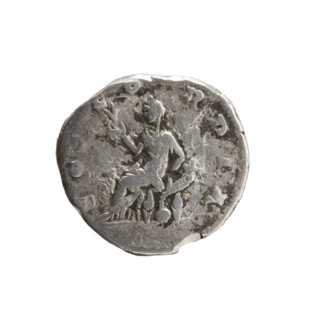 Denarius of Faustina the Younger (ca. 130–176; Roman empress 161–176; Augusta 147–161). Obverse: