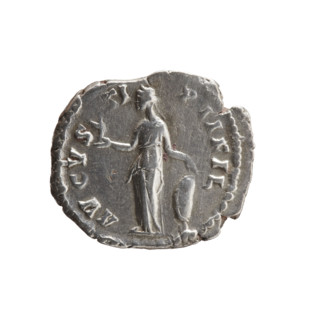 Denarius of Faustina the Younger (ca. 130–176; Roman empress 161–176; Augusta), mid–2nd century.