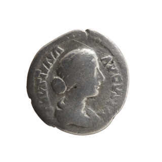 Denarius, Faustina the Younger (ca. 130–176; Roman empress 161–176), Marcus Aurelius (121–180;