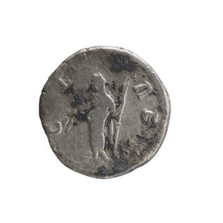 Denarius; obverse: bust of Faustina II in diadem and drapery facing right, inscription 'FAVSTINA -