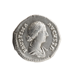 Denarius of Faustina the Younger (ca. 130–176; Roman empress 161–176), issuer Marcus Aurelius