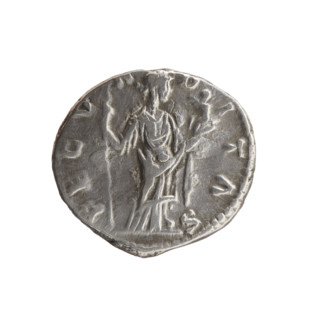 Denarius of Faustina the Younger (ca. 130–176), Roman empress 161–176; issuer Marcus Aurelius