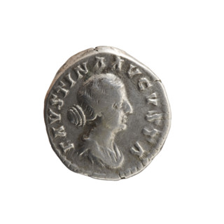 Denarius, Faustina the Younger (ca. 130–176; Roman empress 161–176); Marcus Aurelius (121–180;