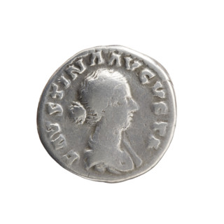 Denarius, Marcus Aurelius (121–180), issuer; Faustina the Younger (ca. 130–176), personifications: