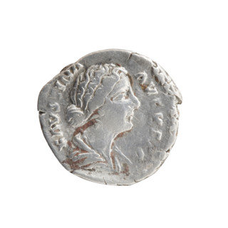 Denarius of Faustina the Younger (ca. 130–176), Roman empress 161–176; issuer Marcus Aurelius