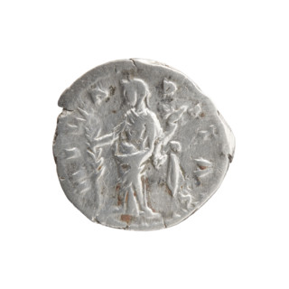 Denarius of Faustina the Younger (ca. 130–176), Roman empress 161–176; issuer: Marcus Aurelius