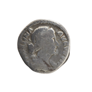 Denarius, Faustina the Younger (ca. 130–176; Roman empress 161–176), Marcus Aurelius (121–180;
