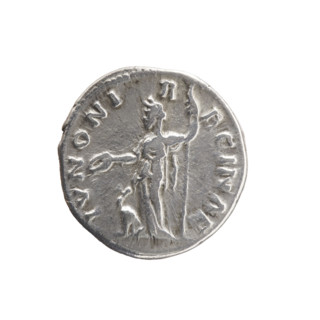 Denarius of Faustina the Younger (ca. 130–176), Roman empress 161–176; issuer: Marcus Aurelius
