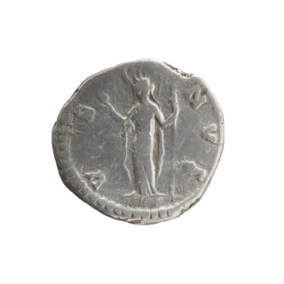 Denarius depicting Faustina the Younger (ca. 130–176; Roman empress 161–176) and Marcus Aurelius
