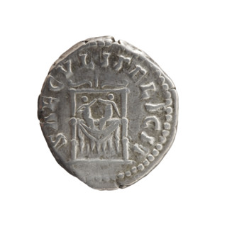 Denarius of Faustina the Younger (ca. 130–176; Roman empress 161–176). Obverse: draped bust of