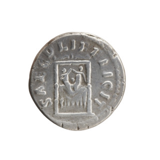 Denarius of Faustina the Younger (ca. 130–176; Roman empress 161–176) issued under Marcus Aurelius