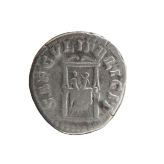 Denarius of Faustina the Younger (ca. 130–176; Roman empress 161–176). Obverse: Draped bust of