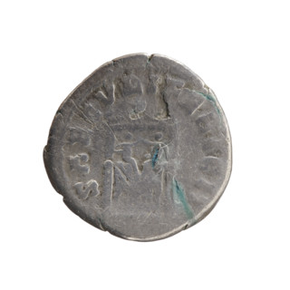 Denarius of Faustina the Younger (ca. 130–176; Roman empress 161–176) issued under Marcus Aurelius