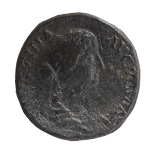 sestertius, Faustina the Younger (ca. 130–176; Roman empress 161–176), Marcus Aurelius (121–180;