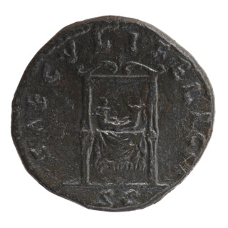 sestertius, Faustina the Younger (ca. 130–176; Roman empress 161–176), Marcus Aurelius (121–180;