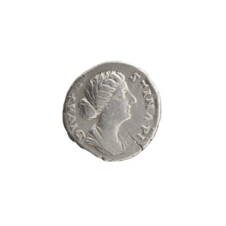 Denarius, Marcus Aurelius (121–180; Roman emperor 161–180), issuer; Faustina the Younger (ca.