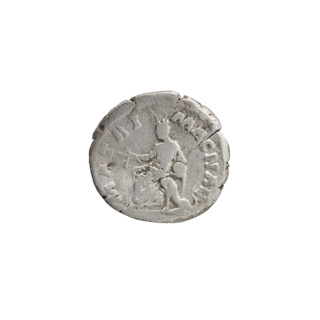 Denarius featuring Faustina the Younger (ca. 130–176; Roman empress 161–176) and Marcus Aurelius