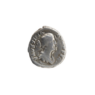 Denarius of Marcus Aurelius (121–180), issuer; featuring Faustina the Younger (c.130–176), Roman