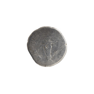 Denarius of Faustina the Younger (ca. 130–176), Roman empress (161–176); Marcus Aurelius (121–180),