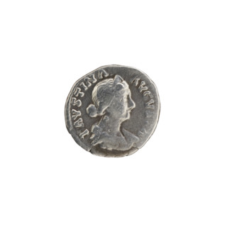Denarius, Faustina the Younger (ca. 130–176; Roman empress 161–176), Marcus Aurelius (121–180;